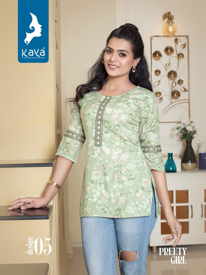 Preety Girl By Kaya Printed Short Top Catalog